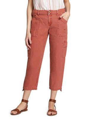 Sanctuary Terrain Cropped Linen Cargo Pants