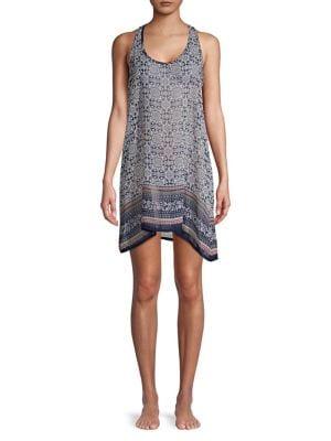 J Valdi Sleeveless Printed T-back Dress