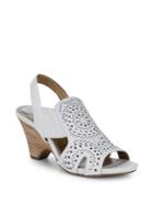 Anne Klein Grand Cut-out Leather Sandals