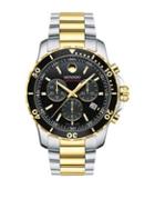 Movado Series 800 Two-tone Stainless Steel Bracelet Chronograph Watch