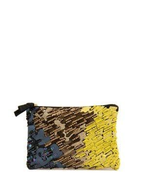 Circus By Sam Edelman Bianca Embellished Canvas Clutch