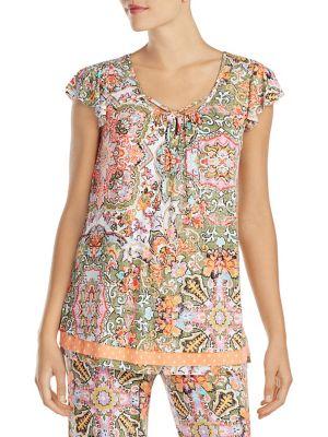 Ellen Tracy Damask Border Lounge Tee