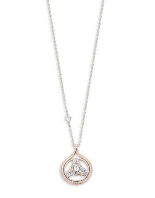 Swarovski Humanist Lotus Crystal Chain Pendant Necklace