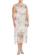 Vince Camuto Plus Sleeveless Floral Dress