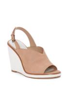 1.state Genna Suede Wedge Mules