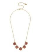 Miriam Haskell Pink Stone Flower Necklace