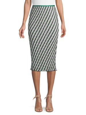 Diane Von Furstenberg Striped High-waist Skirt