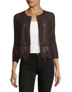 Nic+zoe Lace-trimmed Open-front Cardigan