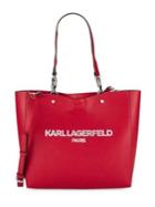 Karl Lagerfeld Paris Adele Faux-leather Tote Bag With Pouch