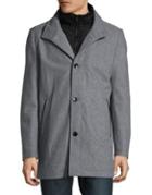 Vince Camuto Wool Blend Three-button Coat