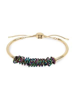 Bcbgeneration Goldtone Wire Wrapped Adjustable Slider Bracelet