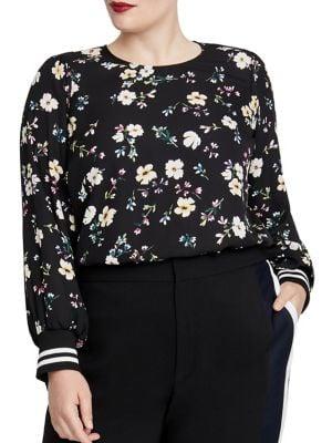 Rachel Rachel Roy Plus Dean Floral Printed Top