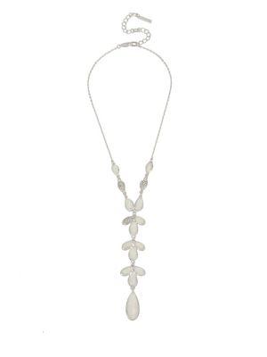 Kenneth Cole New York Silvertone And Crystal Pave Y-necklace