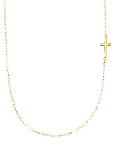 Lord & Taylor 14 Kt. Yellow Gold Cross Charm Necklace