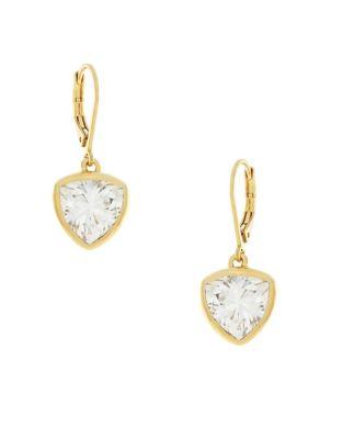 Cole Haan Aurora Sky Crystal Trillion Lever Back Earrings