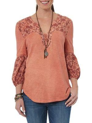 Democracy Cut-out Floral Top