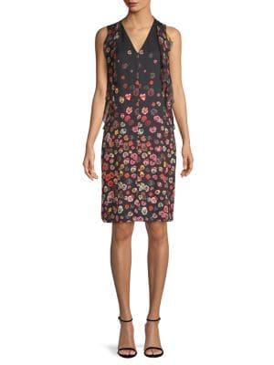 Elie Tahari Jezeble Floral Silk Dress
