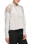 Donna Karan Active Lace-trimmed Hoodie