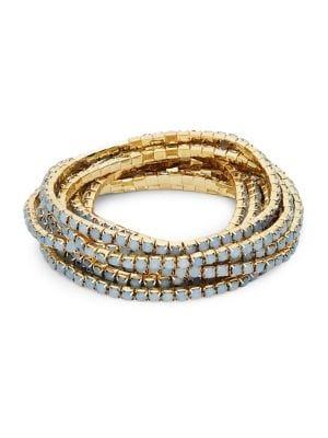 Design Lab Goldtone And Multi-stone Bracelets