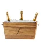 Cathy's Concepts Personalized Wedding Acacia Beverage Trough