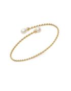 Lord & Taylor Goldplated Sterling Silver Beaded Wrap Bangle