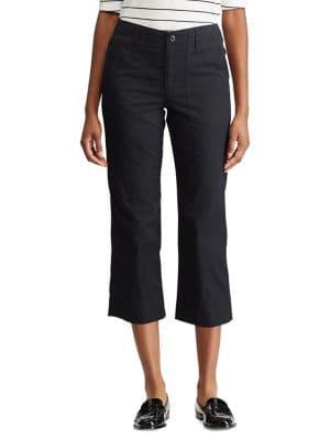 Lauren Ralph Lauren Cotton Twill Straight Pants