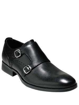 Cole Haan Copley Leather Double Monk Strap Loafers