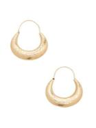 Sole Society Updated Textured Fashion & Stones Hoop Earrings