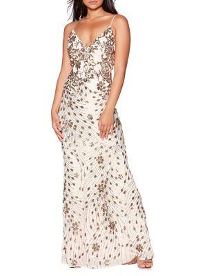 Quiz Sequin Cross Back Fishtail Maxi Dress