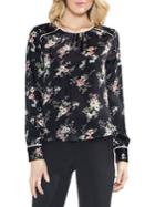 Vince Camuto Estate Jewels Floral Long-sleeve Blouse