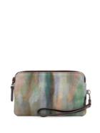 Vida Agate Vertical Form Leather Statement Clutch