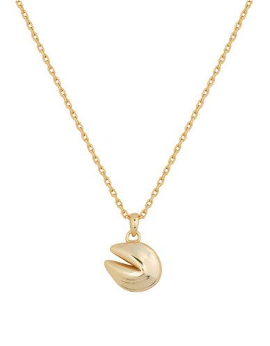 Lucky Brand Delicates Goldtone Sterling Silver Fortune Cookie Necklace