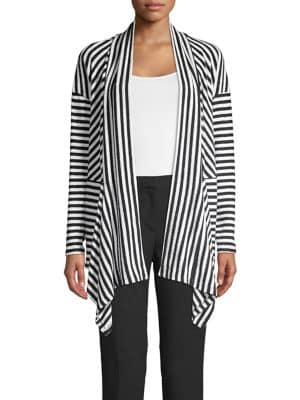 Jones New York Mixed-stripe Cardigan