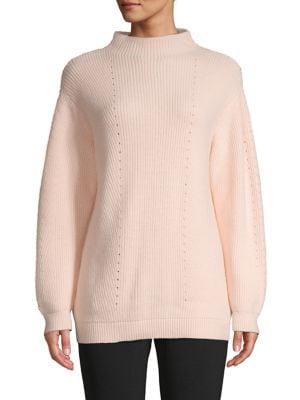 Halston Ribbed Mockneck Sweater