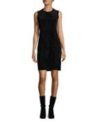 Calvin Klein Faux Suede-accented Shift Dress