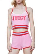 Juicy By Juicy Couture Microterry Logo Crop Top