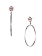 Givenchy Crystal Cluster Hoop Earrings