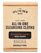 Olivina 10-pack Bourbon Cedar Faceand Body All-in-one Cleansing Cloths