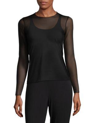 Commando Mesh Long-sleeve Top