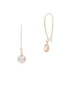 Kenneth Cole New York Knots And Pearls Crystal Stone Drop Earrings