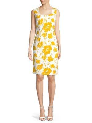 Kasper Floral Sleeveless Sheath Dress