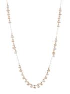 Anne Klein New York 3mm Round Faux Pearl Strandage Chain Necklace