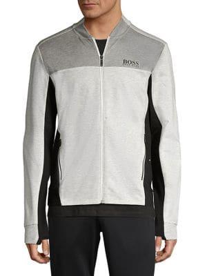 Boss Zip-front Cotton Blend Jacket
