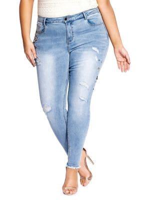 City Chic Plus Harley Bling Skinny Jeans