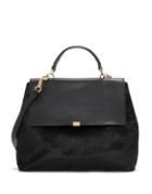 Louise Et Cie Oversized Leather And Calf Hair Satchel