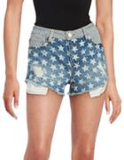 Design Lab Lord & Taylor Stars And Stripes Jean Shorts