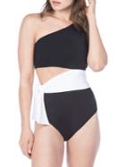 Lauren Ralph Lauren Bel Aire Cut-out On-shoulder One-piece Swimsuit