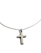 Lord & Taylor 14k White Gold Cross Pendant Necklace