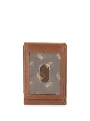 Black Brown Rfid-protection Slim Leather Bi-fold Wallet