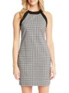 Karen Kane Contrast Check Halter Dress
